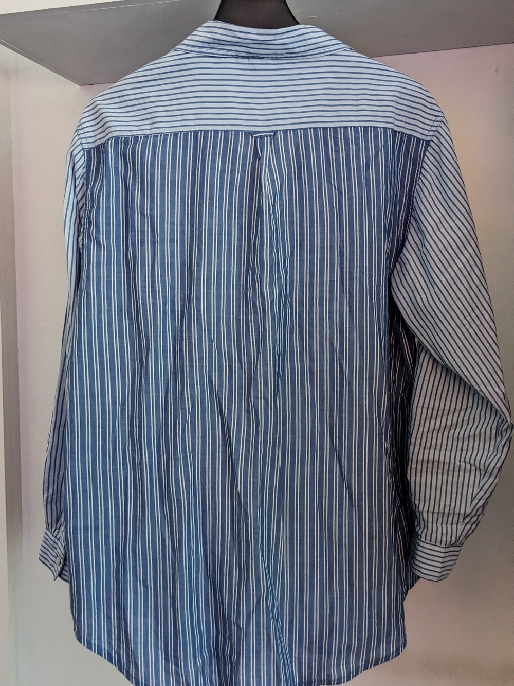 Blue Striped Button-Up Shirt Hamptons Weekend Rich Girl Starter Pack - Picture 6 of 8